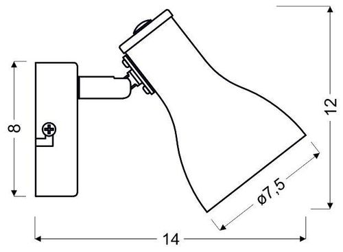 Julie kinkiet 1x40W E14 szary na Arena.pl