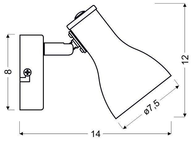 Julie kinkiet 1x40W E14 szary zdjęcie 2