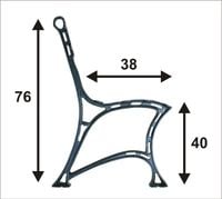 noga do ławki miejska, 6 desek - noga mie