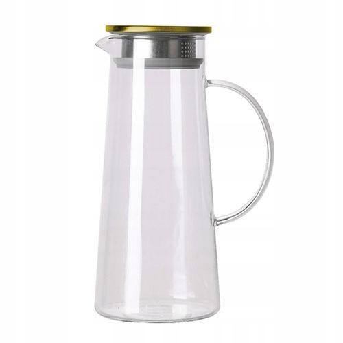 DZBANEK SZKLANY NA WODĘ LEMONIADĘ 1,8L KARAFKA Z POKRYWKĄ SITKO FILTRUJĄCE na Arena.pl