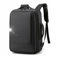 Wodoodporny plecak na laptop 15,6 cala, czarny