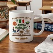 Kubek z imieniem dla nauczycielki / nauczyciela języka włoskiego