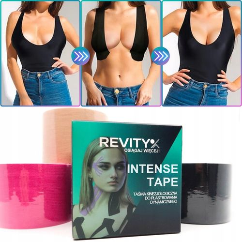 TAŚMA DO BIUSTU TAPINGU TWARZY 5m KINEZJOLOGICZNA KINESIO LIFT TAPE TEJPY na Arena.pl