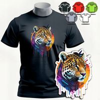 KOSZULKA T-SHIRT MĘSKI WZORY DO WYBORU - TYGRYS TIGER PUMA ZWIERZE - XS