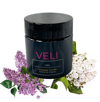 Świeca do masażu Lilak