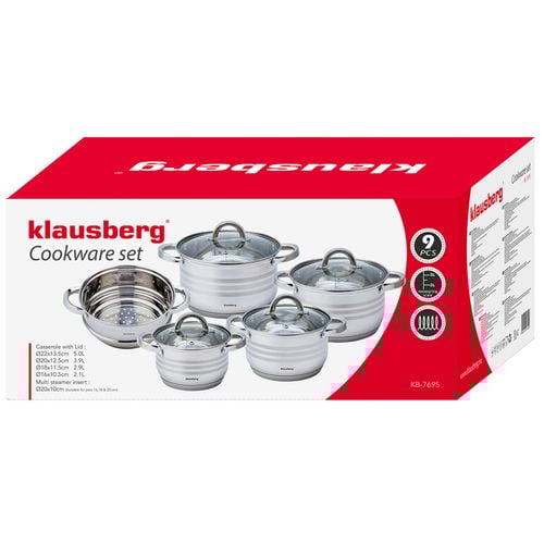 zestaw garnków 9 elementów klausberg kb-7695 na Arena.pl