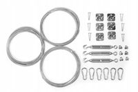 ZESTAW DO MONTAŻU ŻAGLI PRZECIWSŁONECZNYCH ROZSUWANYCH Z 3LINKAMI DO DREWNA