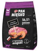 Hipoalergiczna karma dla kota Pan Mięsko cielęcina/krewetki Chrupki S 400g