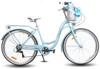 ROWER DAMSKI BŁĘKITNY MIEJSKI 26 SHIMANO DAMKA KOSZ + WKŁAD GRATIS