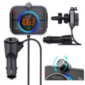Transmiter FM Bluetooth Ładowarka USB QC SAVIO TR-14 Zestaw