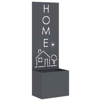 Donica ogrodowa z dekoracyjną płytą Antracyt 50 x 140 cm