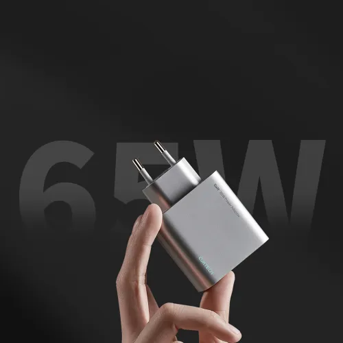ładowarka sieciowa cuktech 65w gan 2xusb-c 1xusb-a - szara na Arena.pl