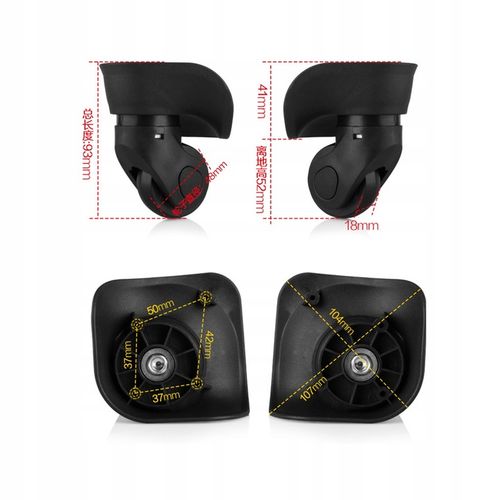 KÓŁKA ZAMIENNE DO WALIZKI 360° CICHE KÓŁKO ODŁĄCZANE na Arena.pl