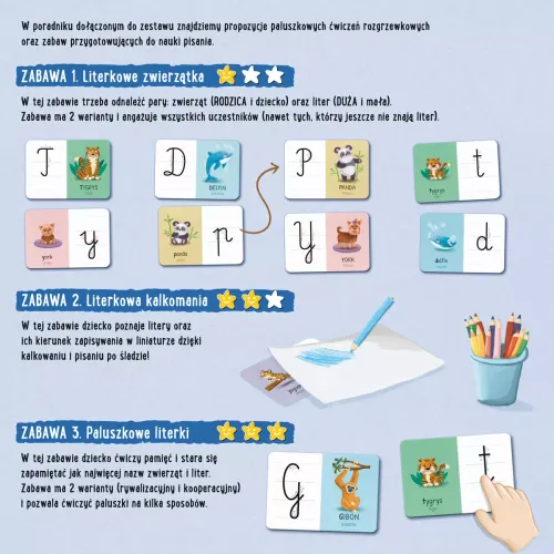 Gra edukacyjna dla dzieci dla przedszkolaków Feluś i Gucio poznają literki na Arena.pl