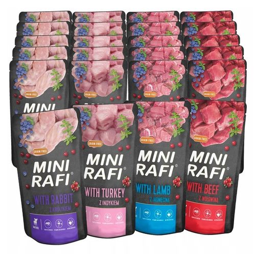 MOKRA KARMA DLA PSA DOLINA NOTECI RAFI MINI MIX SMAKÓW 20X150G MAŁE RASY na Arena.pl