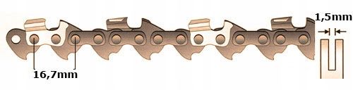 ŁAŃCUCH KONAR 325 1,5mm 64 ogniwa WZMACNIANY na Arena.pl