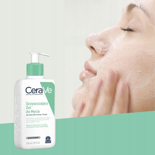 Żel CeraVe Oczyszczający do Mycia Skóra Normalna Tłusta, Twarz Ciało 236ml na Arena.pl