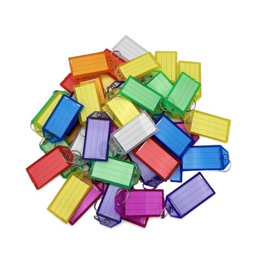 Identyfikatory breloki z etykietą do kluczy 50 szt. mix kolorów na Arena.pl