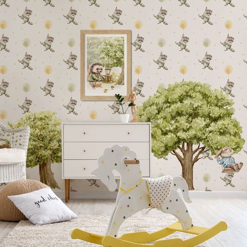 Tapeta Żółty Balonik W64 250 cm płótno na Arena.pl