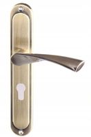 Klamka drzwiowa ROMA długi szyld 72 na wkład KPL