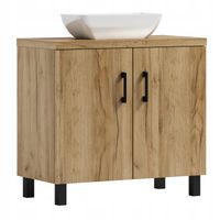 Szafka łazienkowa ROCO 50 dąb craft złoty z umywalką Lara (W1)