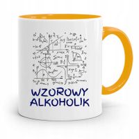 Dla Alkoholika Pijaka Kubek Żółty Na Prezent Z Nadrukiem Ze Zdjęciem