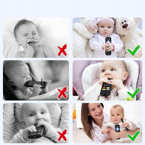 ZĄBKOWANIE ZABAWKI DO ŻUCIA GRYZAK DLA NIEMOWLĄT PILOT czerń KOLOR na Arena.pl