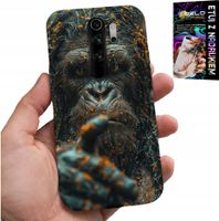 ETUI DO XIAOMI REDMI 9 - MAŁPA, MAŁPKA, GORYL, ZWIERZĘTA + SZKŁO