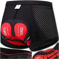 SPODENKI ROWEROWE SZORTY KOLARSKIE BOKSERKI MĘSKIE Z WKŁADKĄ 3D ŻELOWĄ