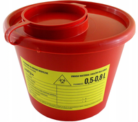 Pojemnik na odpady medyczne i materiał skażony 0,5-0,8 Litra