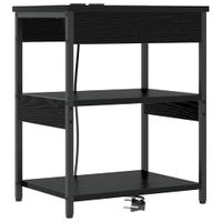 Szafka Nocna Czarny dąb 41 x 31 x 51 cm Materiał drewnopochodny