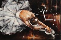 60CM 40CM ZEGAR OBRAZ BALETNICA DRUK PŁÓTNO RAMA