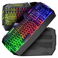 KLAWIATURA GAMINGOWA USB PODŚWIETLANA DLA GRACZY RGB LED MEMBRANOWA DO PC
