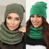 POLSKI KOMPLET CZAPKA BEANIE KOMIN GOLF TUBA DUŻY ZESTAW CIEPŁY MIŁY K 2468