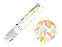 Tuba z konfetti kolorowe paski, 20 cm