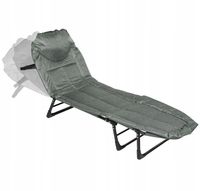 ŁÓZKO TURYSTYCZNE polowe SKŁADANE szare LEŻAK OGRODOWY tarasowy LEŻANKA