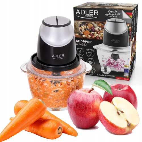 ROZDRABNIACZ ADLER AD4082 DO WARZYW, OWOCÓW I ORZECHÓW ZE SZKLANĄ MISĄ na Arena.pl