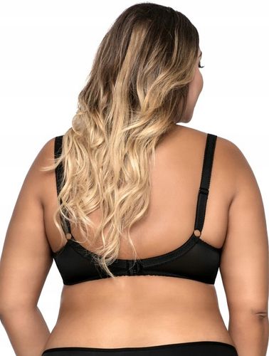 Ava 1396 Stanik BIUSTONOSZ Miękki soft wygodny Koronkowy 95F czarny na Arena.pl