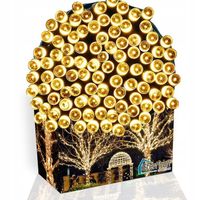 MOCNE LAMPKI CHOINKOWE 500LED ZEWNĘTRZNE WEWNĘTRZNE ŚWIĄTECZNE BIAŁY CIEPŁY