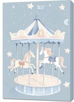 Obraz 70x100cm Wzory dla Dzieci, Dziewczynki Do Pokoju - Karuzela