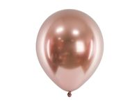 Balony glossy różowe złoto, 30 cm 50 szt.