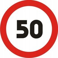ZNAK DROGOWY 60cm ogranicznie prędkości 50 km/h