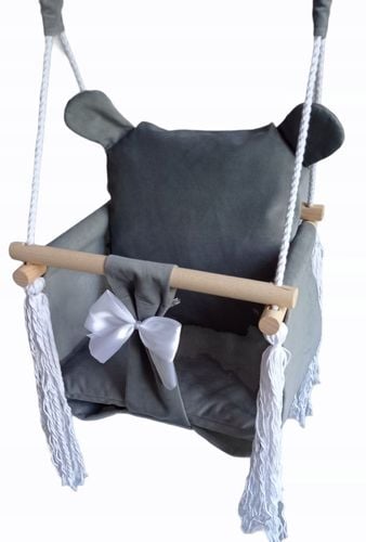 HUŚTAWKA DLA DZIECI miś kolor SZARY na Arena.pl