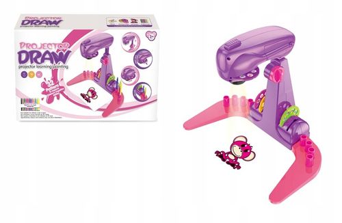 PROJEKTOR RZUTNIK DO NAUKI RYSOWANIA ZE SLAJDAMI ZESTAW DLA DZIECI + MAZAKI na Arena.pl