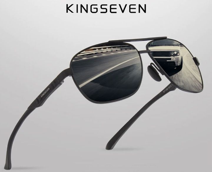Okulary Przeciwsłoneczne Męskie UV400 PILOTKI Polaryzacyjne KINGSEVEN Zest. zdjęcie 9