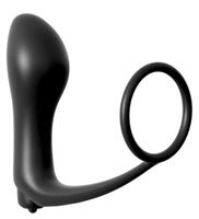 Wibracyjny plug analny z obręczą erekcyjną