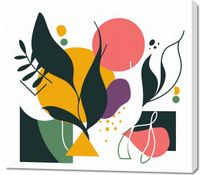 Obraz 100x90cm Kolorowa Abstrakcja Botaniczna