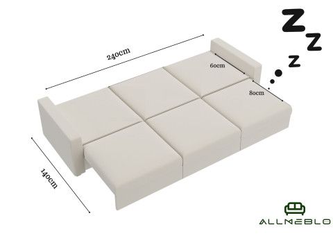 Elegancka duża sofa rozkładana SUNSET na Arena.pl