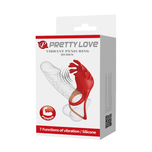 Pretty Love - Vibration Penis Ring, Ruben, 7 Vibration Functions zdjęcie 11