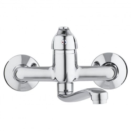 BATERIA KUCHENNA ŚCIENNA KRAN OBROTOWY CHROM na Arena.pl